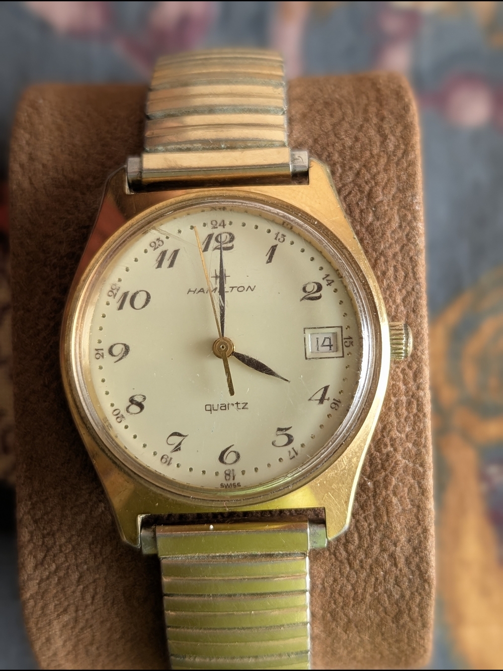 Hamilton Gold-Tone Men’s Watch with Cream Dial